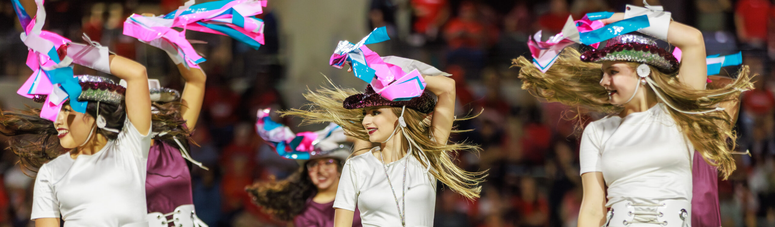 The Waller Wranglerette drill team performs during the halftime show of the Bi-District Championship against the Tomball Cougars at Tomball ISD Stadium in Tomball, Texas, on Friday, Nov. 14, 2025. (Waller Sentinel photo by Alberto Mata Jr.)