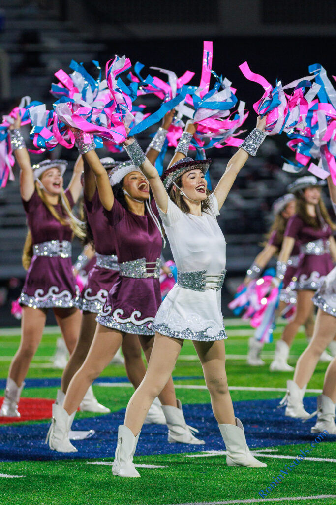 The Waller High School Wranglerette drill team performs during the halftime show of the third game of the season, at Conroe's Buddy Moorhead Stadium, on Sept. 11, 2026. (Waller Sentinel photo courtesy Creighton Holub, Ronin Visuals)